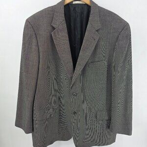 Joseph Abboud Black White Wool Blazer – Size 48R – Two-Button Sport Coat